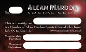 Image of the Membership cards for Alcan Mardon members